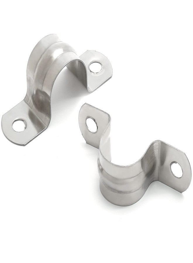 Suiwotin 50PCS M25 (1 Inch) Stainless Steel Rigid Pipe Hole Strap, U Bracket Pipe Strip Cable Clamp Hanger with 2 Holes Fit for 1 inch Pipes - Image 5